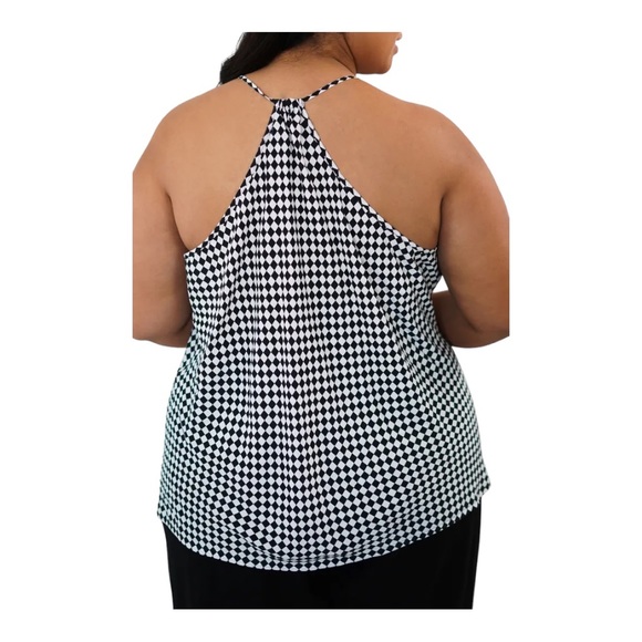 Check Print Silk Tank - Picture 2 of 2